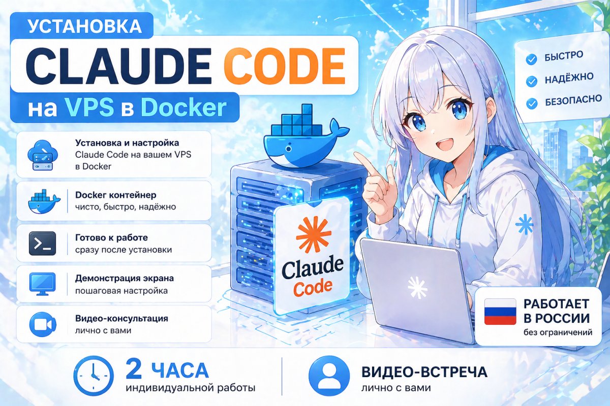 Claude Code на VPS в Docker: установка, доступ и первый запуск на сервере